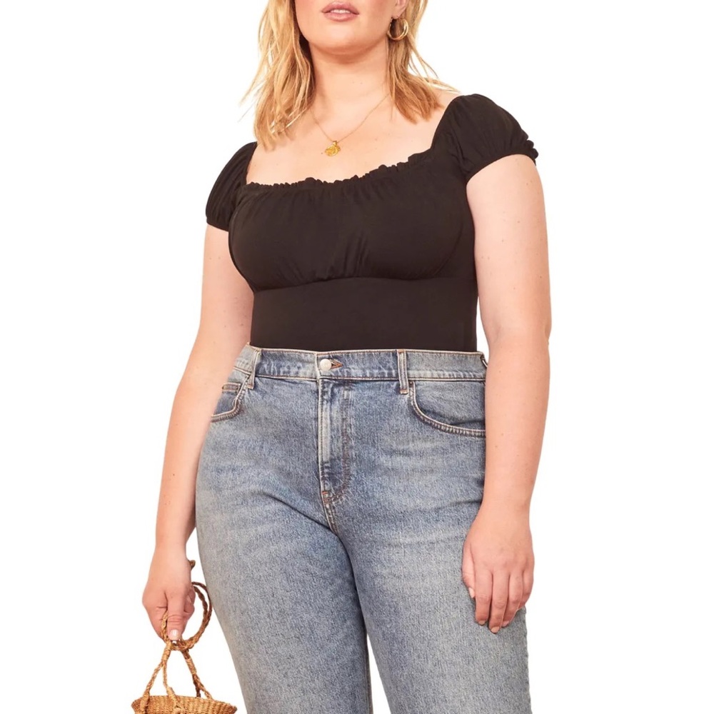 Reformation Lara Black Top